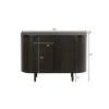 Tobago Wandkast laag Espresso eiken 115cm