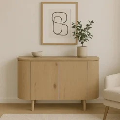 Tobago Wandkast laag naturel eiken 115cm