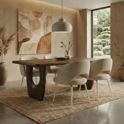 Tobias Eetkamertafel Walnoot 180cm