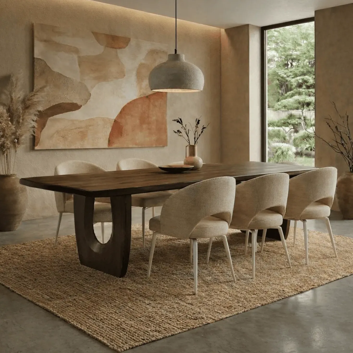Tobias Eetkamertafel Walnoot 280cm