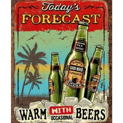 Todays forecast Beers metalen bord