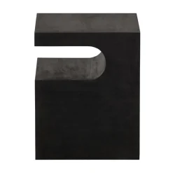 Toma Bijzettafel Mangohout Zwart 40cm