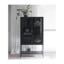 Tommy Vitrinekast Zwart 90cm