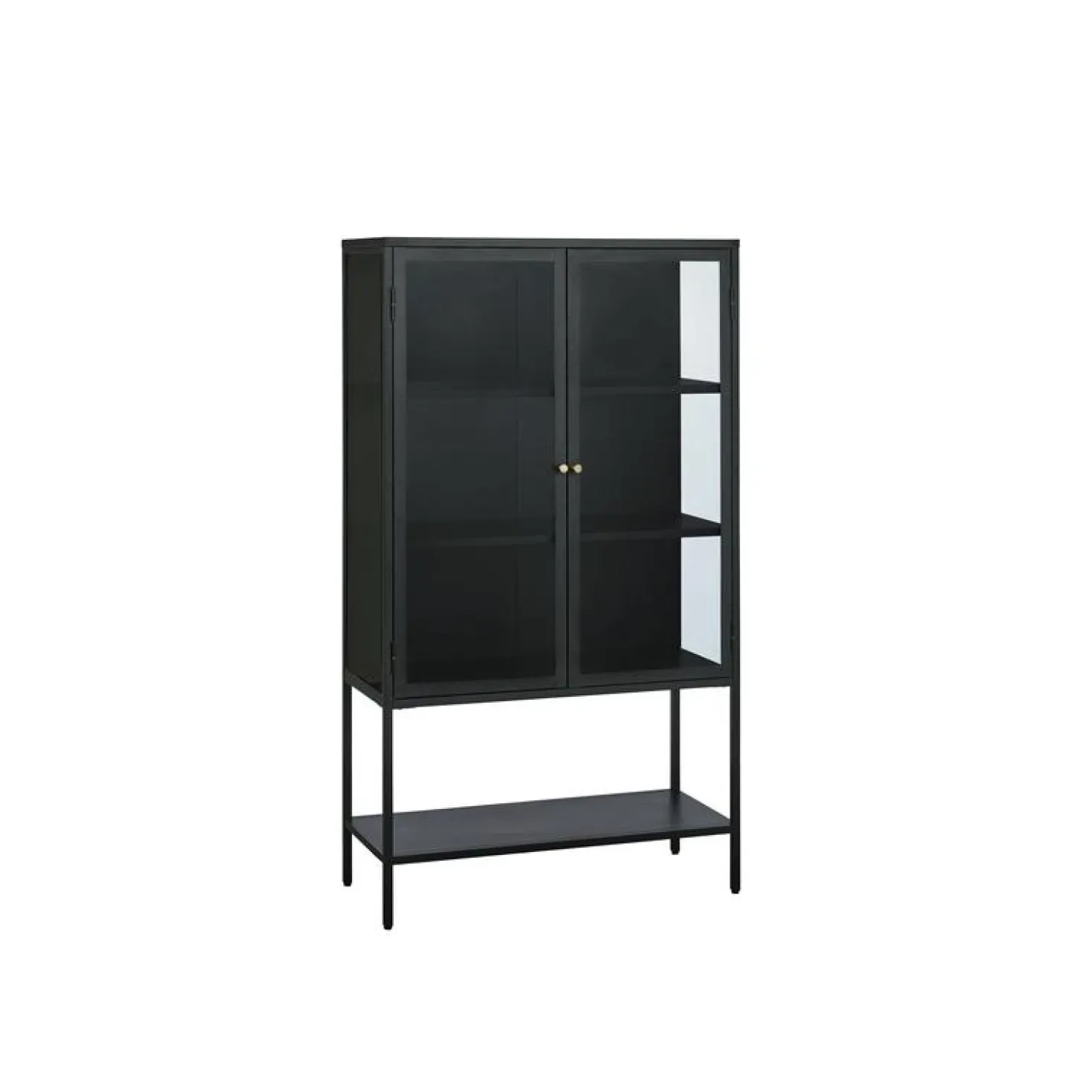 Tommy Vitrinekast Zwart 90cm