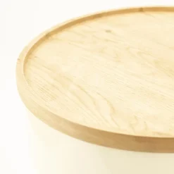 Tondo Bijzettafel Beige 37cm