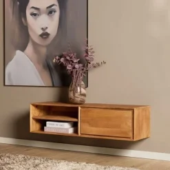Tony Zwevend Tv meubel Naturel Mangohout 120 cm