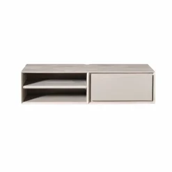 Tony Zwevend Tv meubel Taupe Mangohout 120 cm