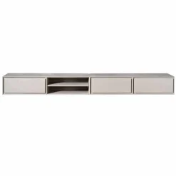 Tony Zwevend Tv meubel Taupe Mangohout 240 cm
