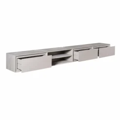 Tony Zwevend Tv meubel Taupe Mangohout 240 cm