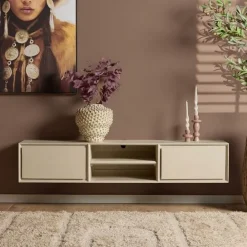 Tony Zwevend Tv meubel Zand Mangohout 160 cm