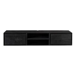 Tony Zwevend Tv meubel Zwart Mangohout 160 cm