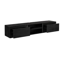 Tony Zwevend Tv meubel Zwart Mangohout 160 cm