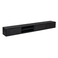 Tony Zwevend Tv meubel Zwart Mangohout 240 cm