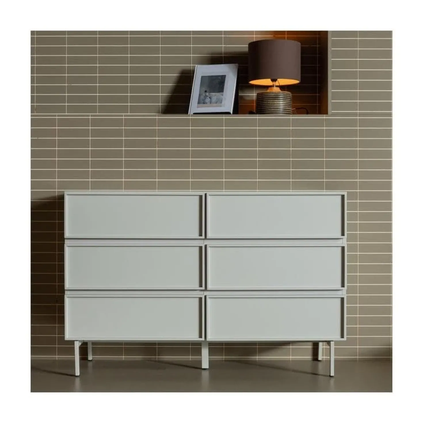 Tours Ladekast 6 Lades Melamine/MDF Zand 120cm