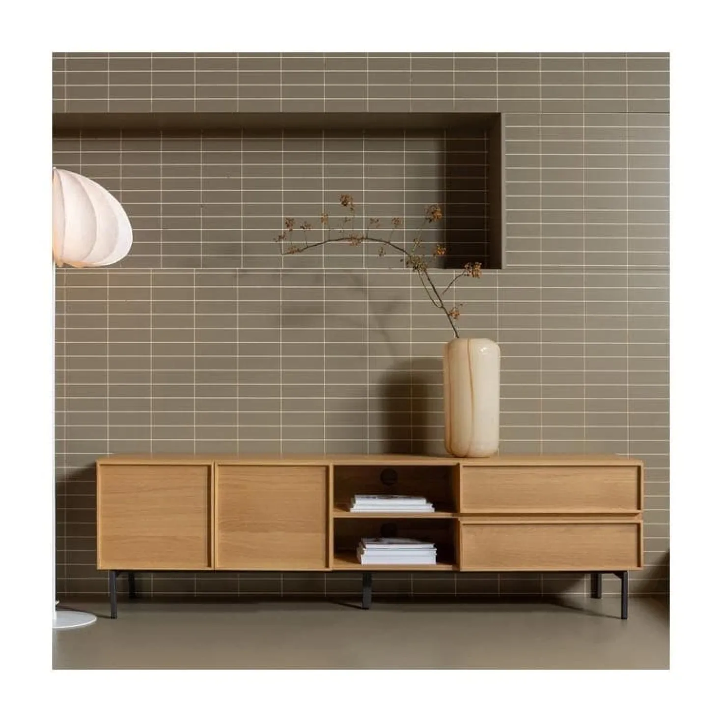 Tours Tv meubel Melamine/MDF Naturel 180cm