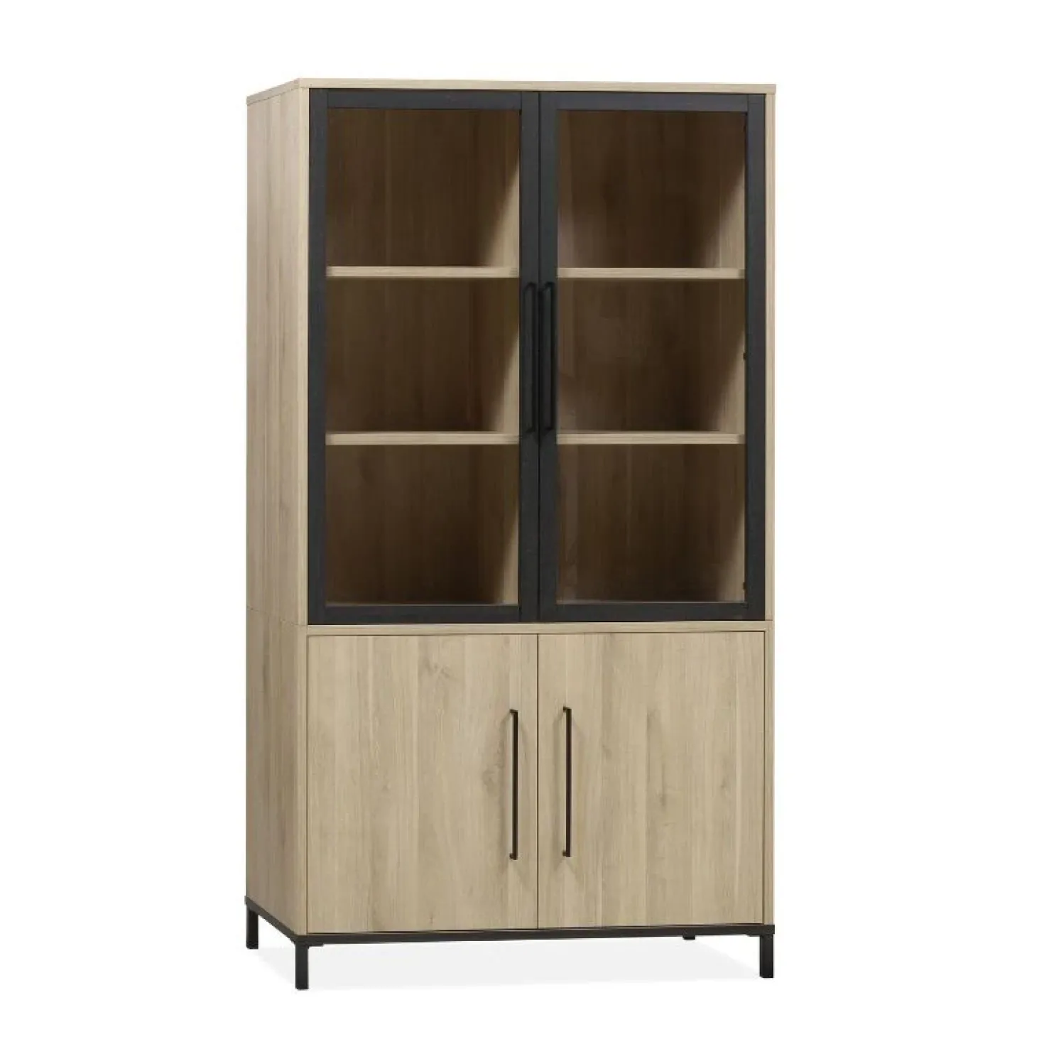 Tresso Vitrinekast 2 deuren Lichthout 112cm