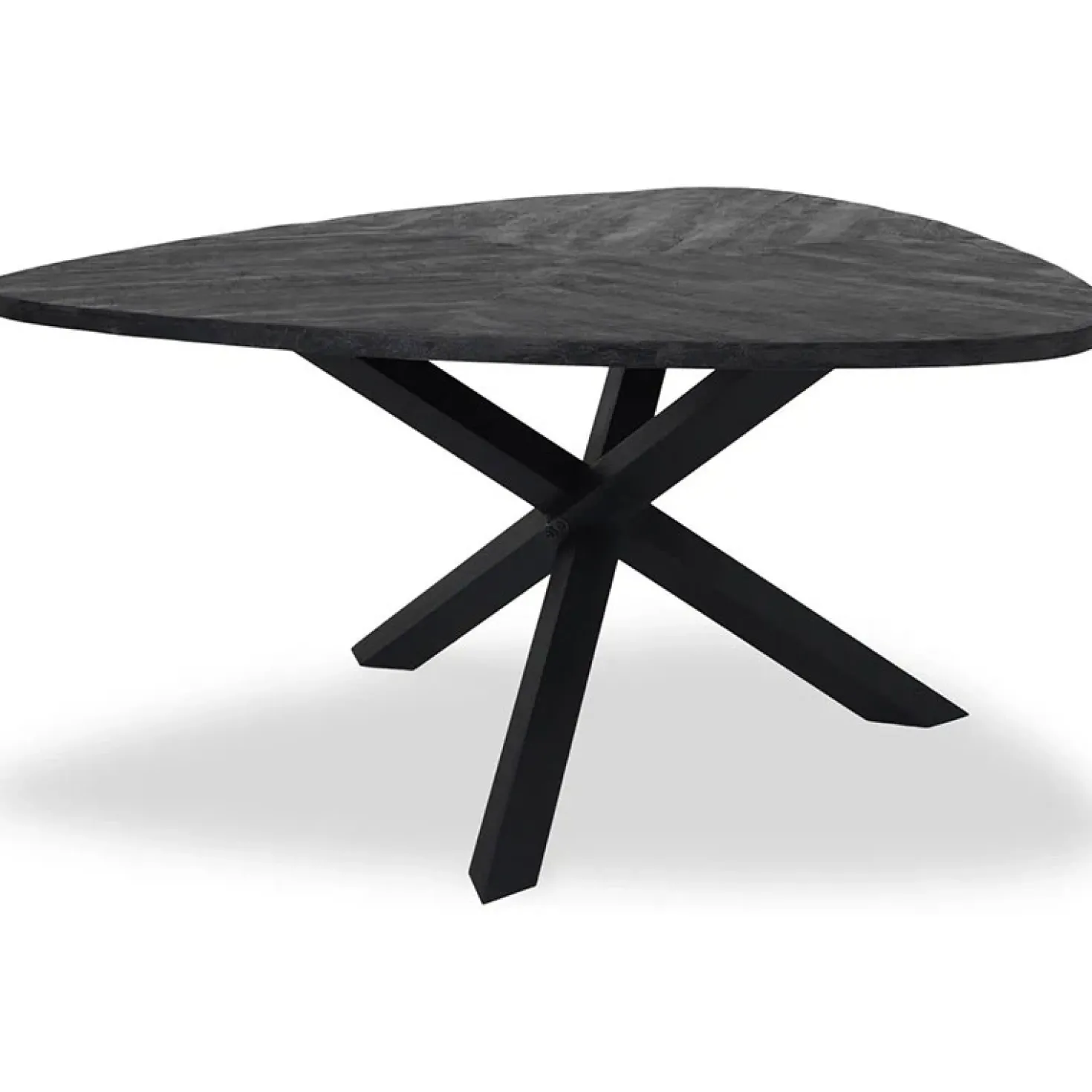 Trivero eetkamertafel driehoek 150cm zwart