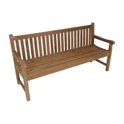 Tuinbank teak rechte rug 180cm