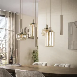 Tulsa 7-lichts Hanglamp Beige