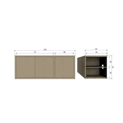 Turner Tv meubel Grenen Mud 120cm