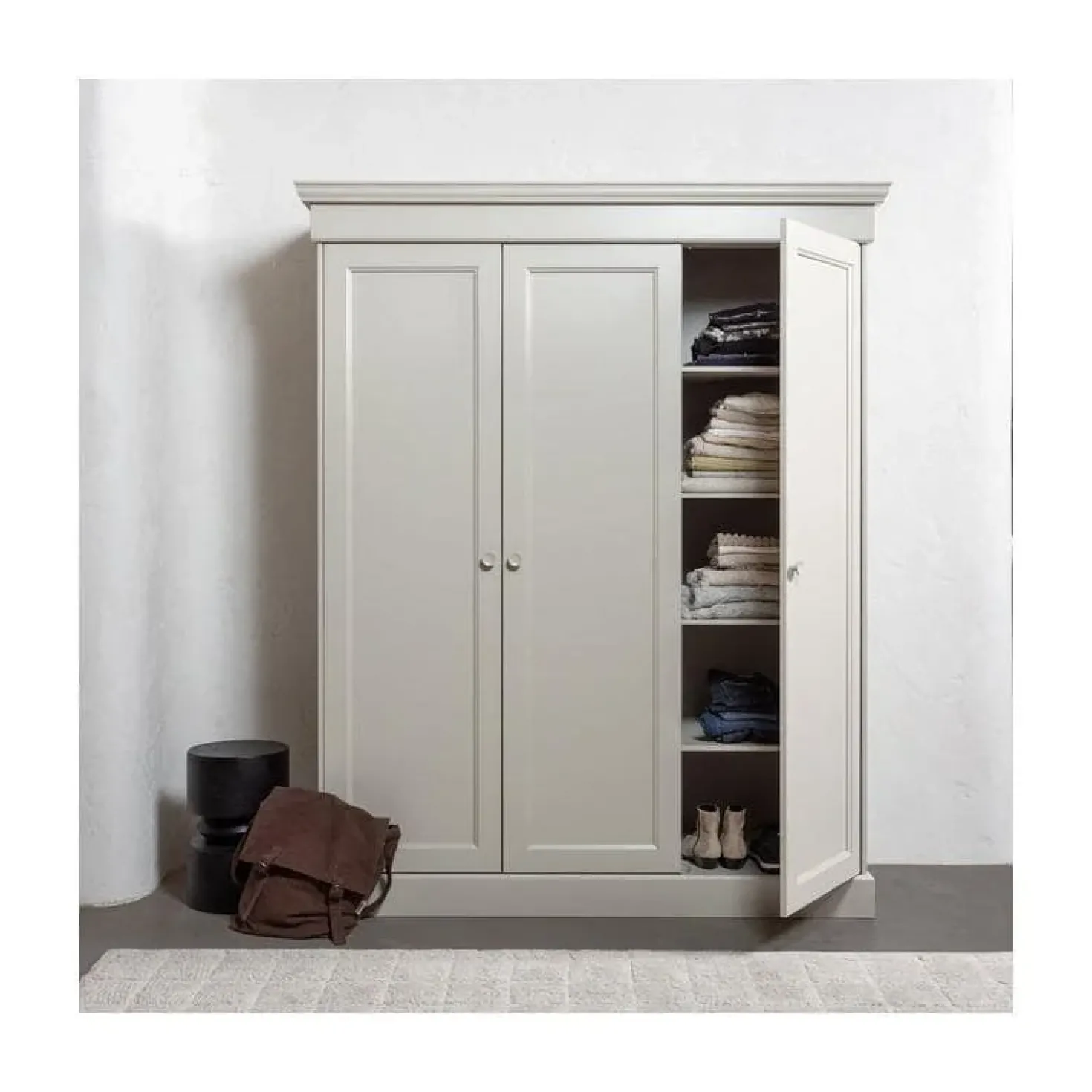 Tuve Bijzettafel rond Zwart 30cm