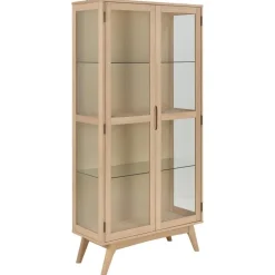 Tuvra Vitrinekast Hoog Naturel Eiken 94cm