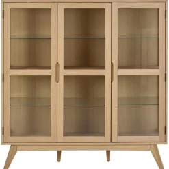 Tuvra Vitrinekast Laag Naturel Eiken 140cm
