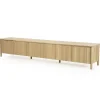 Tv-meubel Jake 6 deurs naturel 264cm