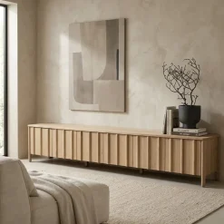 Tv-meubel Jake 6 deurs naturel 264cm