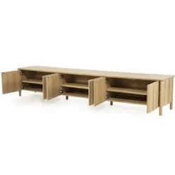 Tv-meubel Jake 6 deurs naturel 264cm