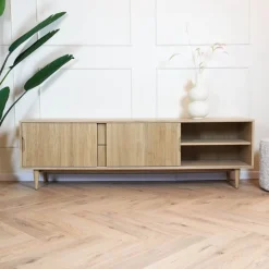 Tv meubel Jule Naturel Eikenhout 200cm