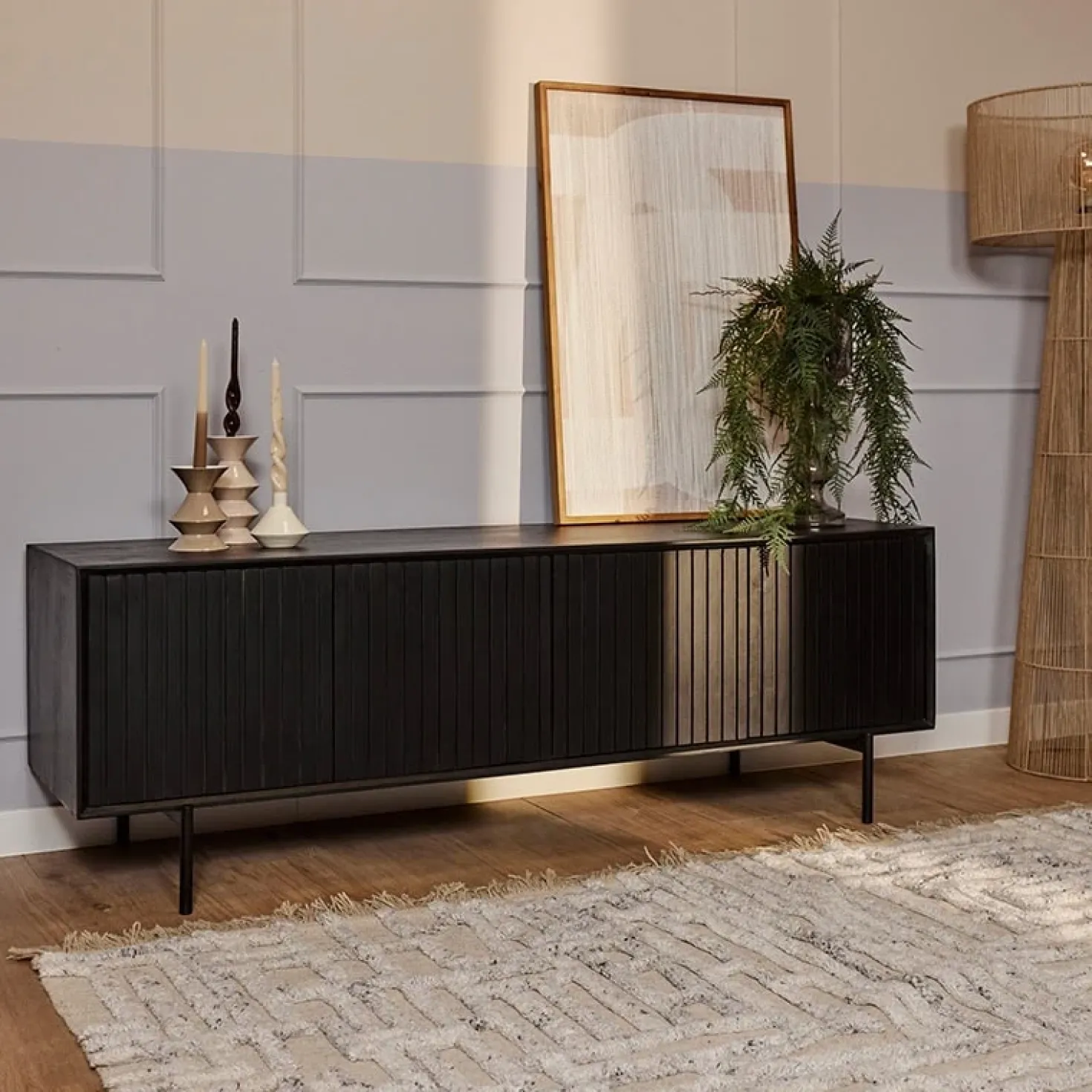 Tv meubel Martin 165 cm zwart