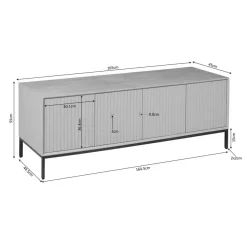 Tv meubel Martin Walnoot 165cm
