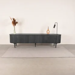 Tv Meubel Oliva Zwart Eikenhout 220cm
