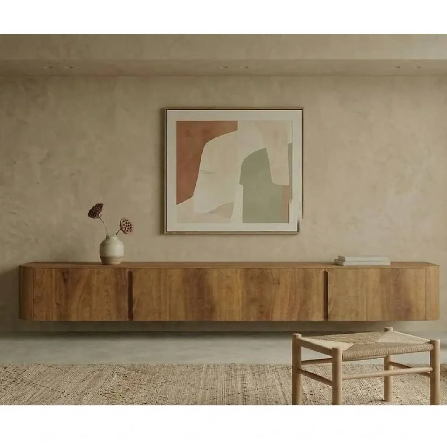 Tv meubel Yama naturel zwevend | 235cm