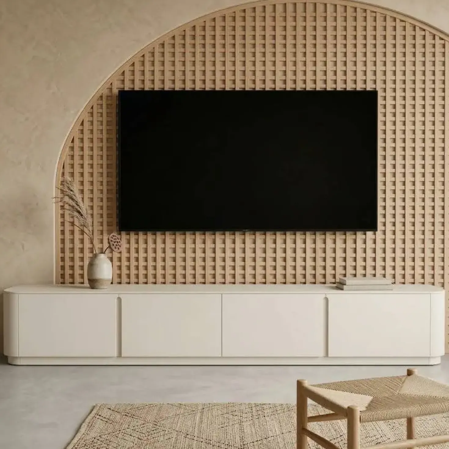 Tv meubel Yama zand staand | 195cm