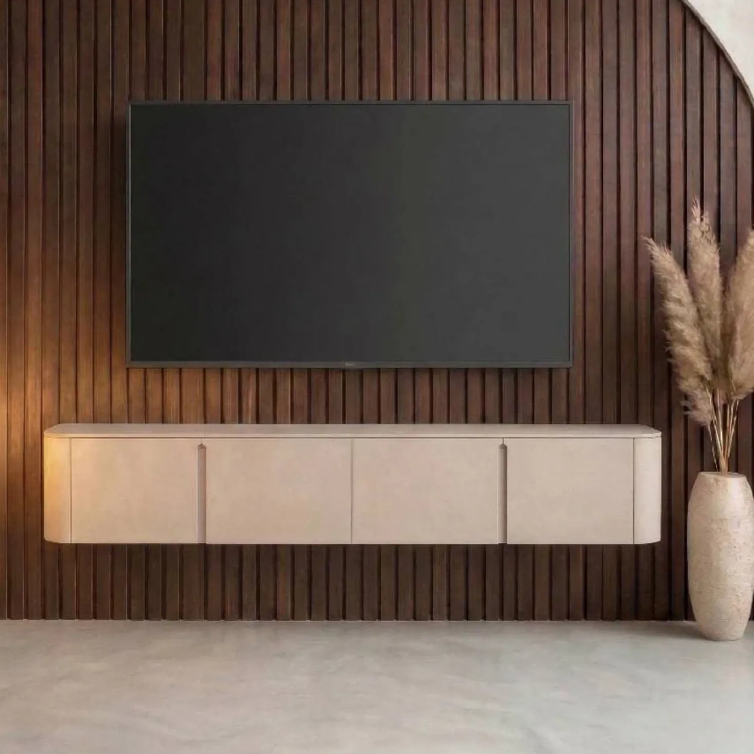 Tv meubel Yama zand zwevend | 195cm