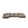 U-Bank Como met ottoman links – Beige Silencio 19 Chenille