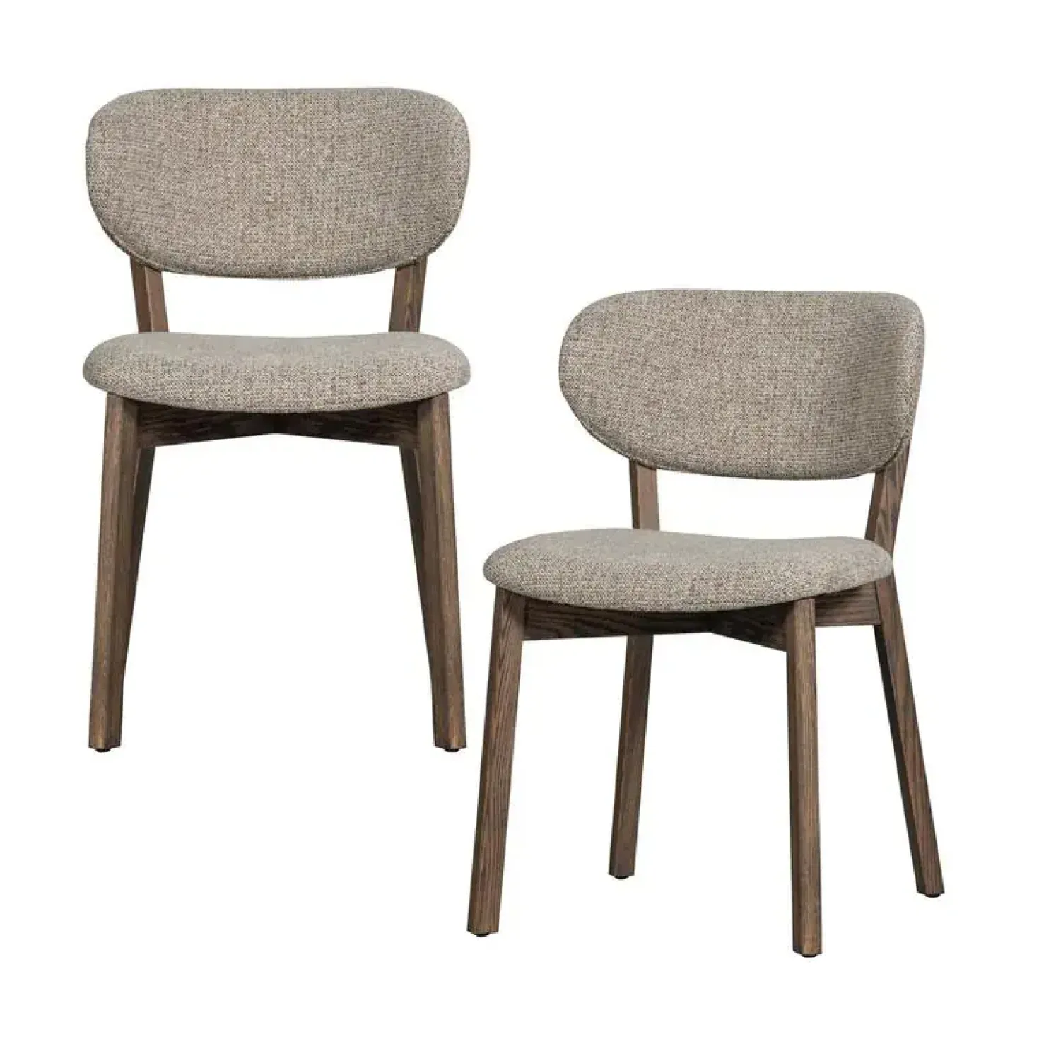 Udar Eetkamerstoel naturel met houten frame bruin
