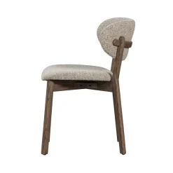 Udar Eetkamerstoel naturel met houten frame bruin