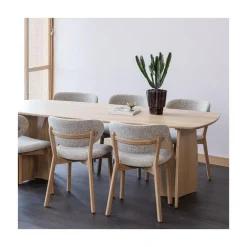 Udar Eetkamerstoel naturel met houten frame naturel