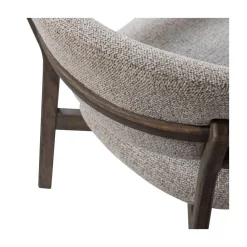 Udar Fauteuil naturel met houten frame bruin