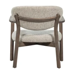 Udar Fauteuil naturel met houten frame bruin
