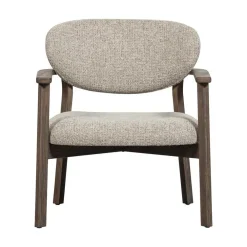 Udar Fauteuil naturel met houten frame bruin