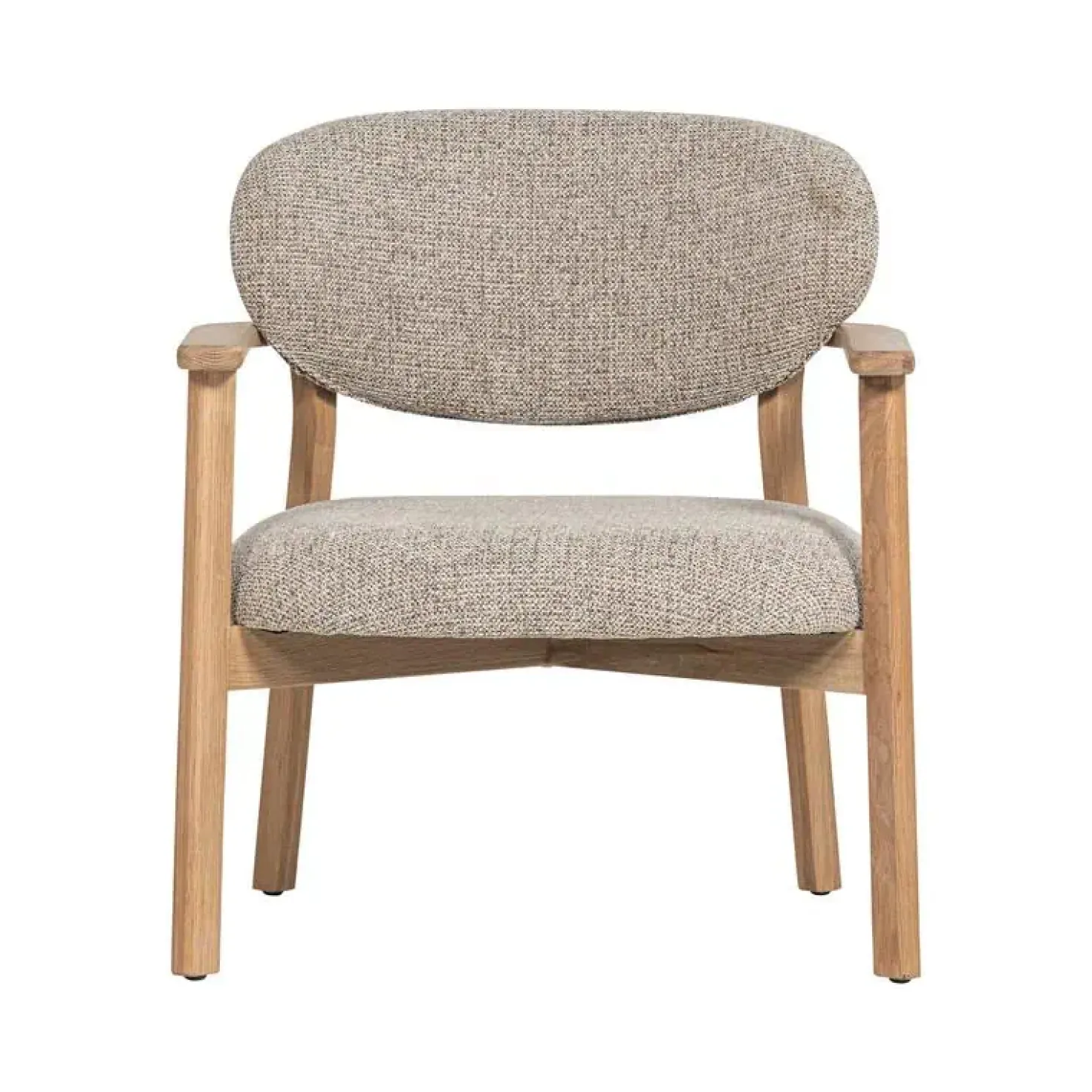 Udar Fauteuil naturel met houten frame naturel