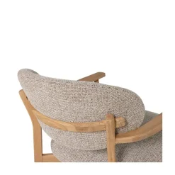 Udar Fauteuil naturel met houten frame naturel