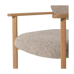Udar Fauteuil naturel met houten frame naturel