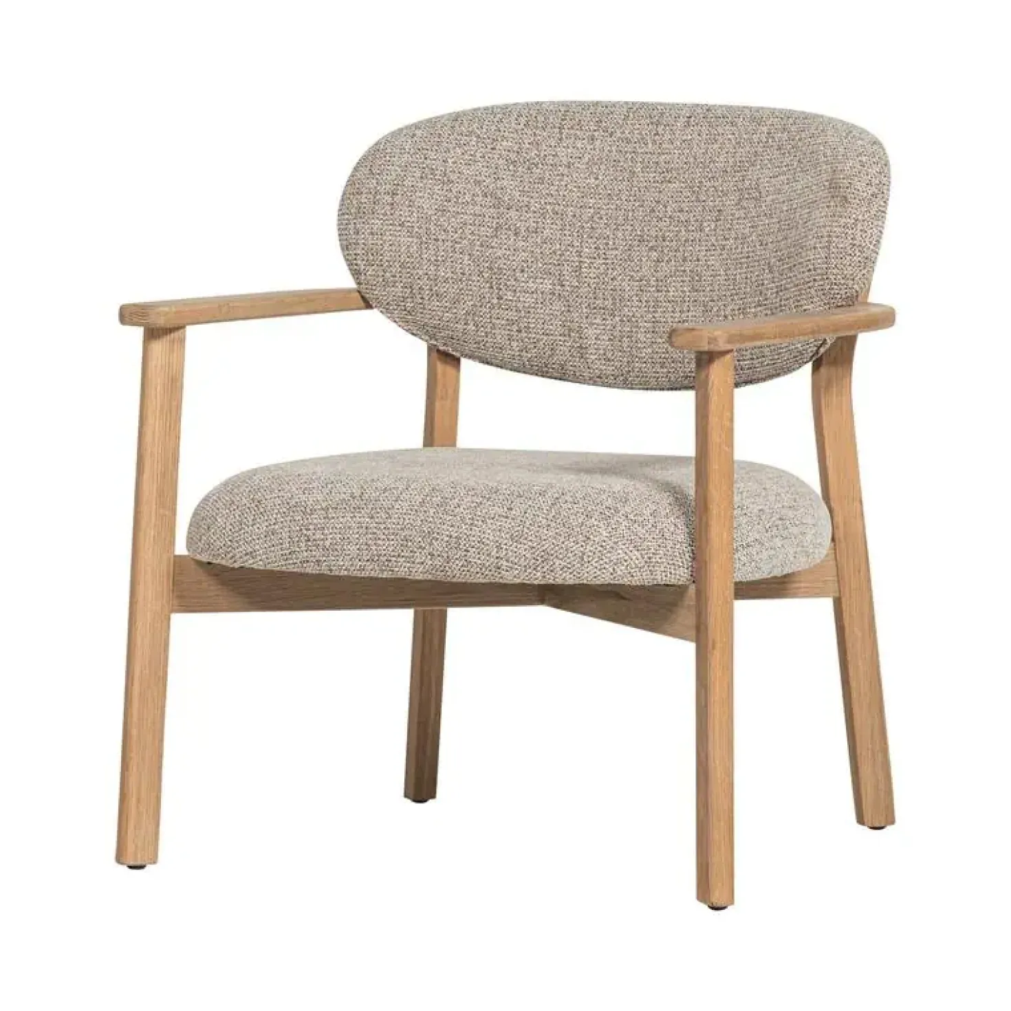 Udar Fauteuil naturel met houten frame naturel