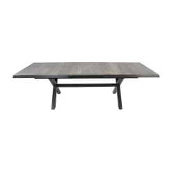 Uittrektafel Castilla Noir met kruispoot 204-264cm