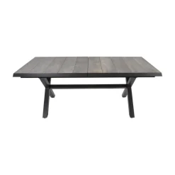 Uittrektafel Castilla Noir met kruispoot 204-264cm